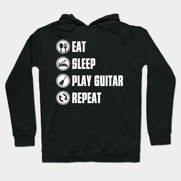 Eat Sleep Play Guitar Repeat Hoodie by dokgo